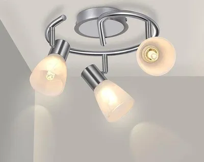 Obrázek produktu pro Otočné stropní svítidlo, sada 3 LED svítidel do obývacího pokoje, kuchyně a koupelny