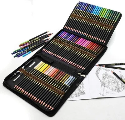 Produktbild von Famanu Farbstift-Set 72 Farben mit weichen und dicken Minen - ideal für Erwachsene