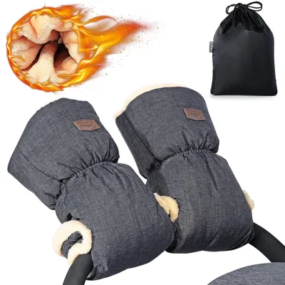 Productafbeelding van Fleece Kinderwagen Handwarmers in Donkergrijs