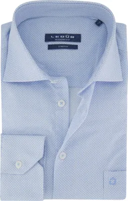 Produktbild von Ledub Hemd hellblau bedruckt Baumwolle