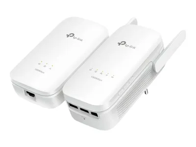 Produktbild von TP-Link TL-WPA8630 KIT, 1300 Mbit/s, IEEE 1901, IEEE 802.11a, IEEE 802.11ac, IEEE 802.11b, IEEE 802.11g, IEEE 802.11n, IEEE 802.3, IEEE..., Typ C, Gigabit Ethernet, 10,100,1000 Mbit/s, Wi-Fi 5 (802.11ac)
