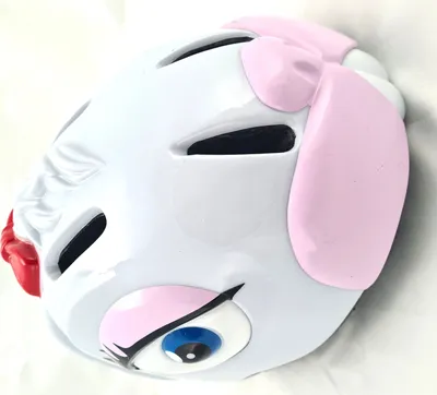 Produktbild von Safe & Sweet Kinder-Fahrradhelm 3D 49–55 cm Verstellbar Hasen-Design Robust Weiß