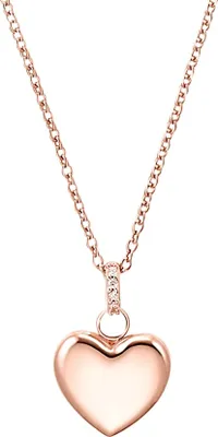 Produktbild von s.Oliver 2032598 Damen Collier Herz Sterling-Silber Rose Weiß 45 cm