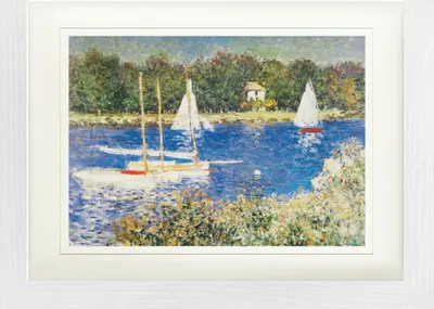 Produktbild von Claude Monet Gerahmtes Bild Mit Edlem Passepartout | Wand-Bilder | Im Bilderrahmen - Das Seinebecken Bei Argenteuil, 1874 (30 x 40 cm)