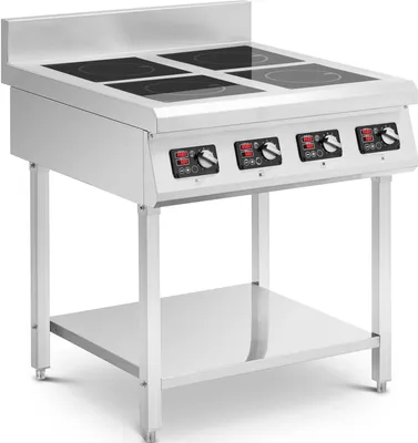 Zdjęcie produktu dla Kuchnia Indukcyjna 4 Palnikowa Z Otwartą Podstawą 400 V 4 X 3500 W