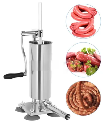 Immagine prodotto di Insaccatrice per salsicce - Verticale manuale 3 l - Acciaio inossidabile - Set con 4 tubi di riempimento - Multicolore