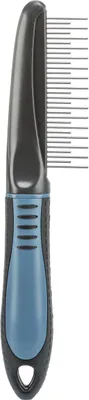 Produktbild von TRIXIE Fell-Entwirrer Kombi-Kamm - dunkelgrau/blau - 22 cm