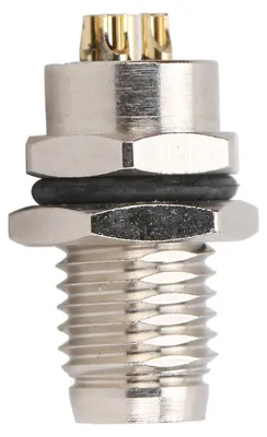 Produktbild von M8FP4 Nadelsteckdose, 4-poliger M8-Stecker, IP67, rückwandmontierte Epoxidharzdichtung