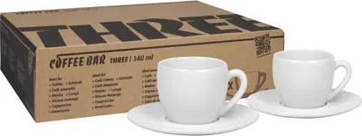 Obrázek produktu pro Könitz Capuccino sada 2 šálků Coffee Bar THREE, šálek, porcelán, bílý, 140 ml, 1758000003