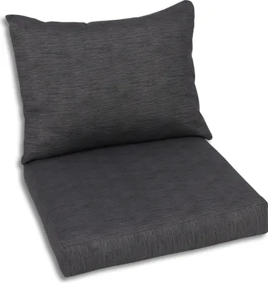 Produktbild von GO-DE Textil, Loungekissen Lounge-Sitzecke, Einzelset, Farbe: anthrazit, Maße ca.: 60 bzw. 40 cm x 60 cm x 12 bzw. 15 cm, Rückenhöhe: 40