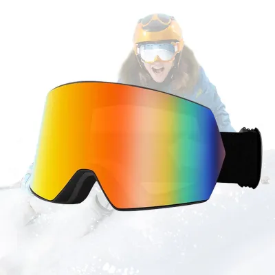 Zdjęcie produktu dla Okulary snowboardowe z podwójnymi soczewkami i ochroną przed wiatrem