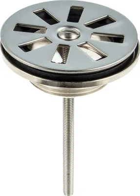 Produktbild von tecuro Universal Ablaufventil 1 1/4 Zoll x Ø 63 mm, Siebplatte Edelstahl poliert