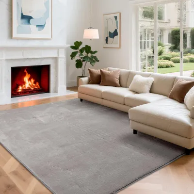 Productafbeelding van Omgoods - Lichtgrijs Vloerkleed 200 x 280 cm