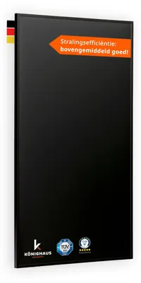 Imagen del producto de Calefacción infrarroja Black Edition - 300 vatios - 3-8 m² - Aluminio -