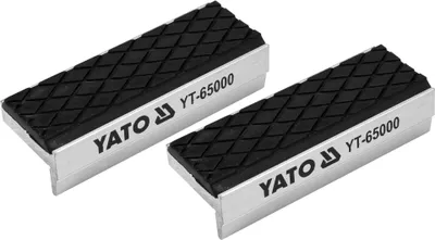 Produktbild von Yato YT-65000, Jede Marke, Schraubstockbacke, Aluminium, Gummi, Aluminium, Schwarz, Magnetische Montage, 75 mm