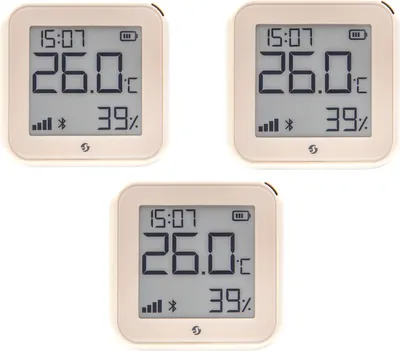 Immagine prodotto di SHELLY Sensore di temperatura e umidità WLAN Plus H&T Gen. 3, BT, Avorio, 3 pezzi