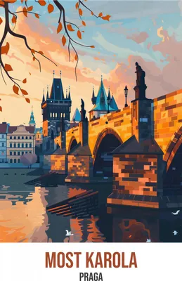 Produktbild von Plakat 30x40cm Karlsbrücke