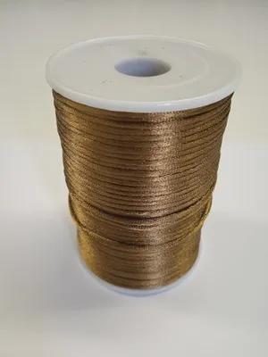 Obrázek produktu pro Saténová šnúra 2mm, zlatohnedá, metráž / 1 m