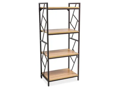 Produktbild von KARPO 2 Standregal – Eiche/dunkelbraun