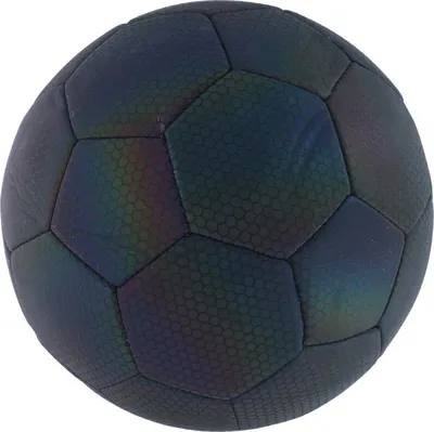 Immagine prodotto di Pallone da calcio misura 5 Olografico/riflettente - Regali di calcio per ragazzi - Pallone da calcio per uso interno ed esterno - Bambini e adulti - Nylon - Nero