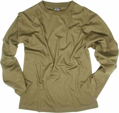 Produktbild von MIL-TEC Langarm Shirt  Army Shirt  oliv Baumwolle Shirt longsleeve Unterhemd L