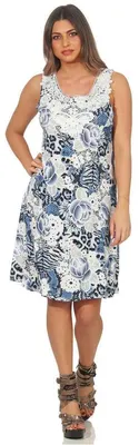 Produktbild von Damen Sommerkleid Boho Floral Minikleid; Muster 3 S/M
