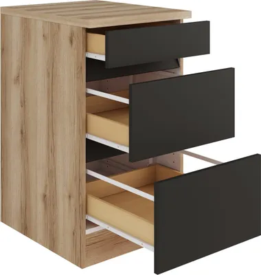 Produktbild von Optifit Auszugunterschrank Noah420 BxTxH 50 x 60 x 88 cm anthrazit matt zerlegt KLNO U536-0+