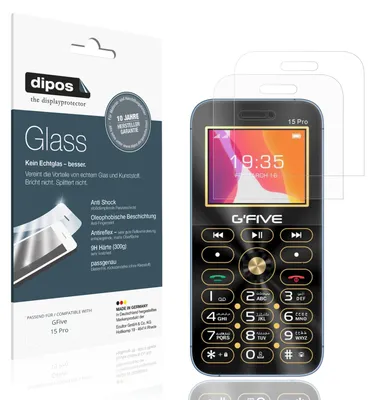 Immagine prodotto di 2x Pellicola Protettiva per GFive 15 Pro Protezione opaco Vetro Flessibile 9H dipos
