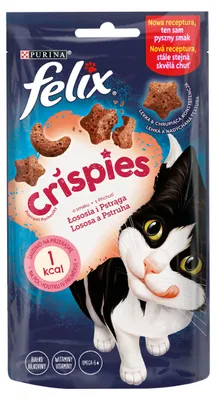 Produktbild von Felix Crispies Katzensnack Lachs Forelle 45 g
