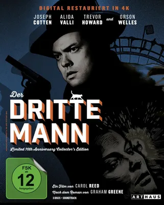 Produktbild von PLAION Der dritte Mann - Limited 70th Anniversary Collector's Edition (4 Blu-rays), Film, Blu-ray, Deutsch, Englisch, 105 min, THE THIRD MAN, Thriller