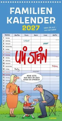 Produktbild von Uli Stein Familienkalender 2027: Familienplaner mit 5 Spalten