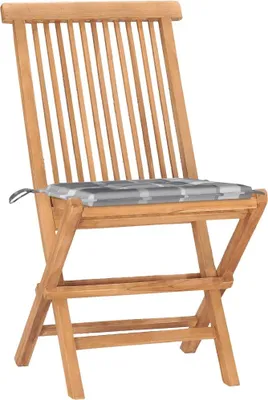 Produktbild von vidaXL 3-tlg. Garten-Essgruppe mit Kissen Klappbar Massivholz Teak