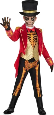 Immagine prodotto di Inquietante costume da scheletro da circo per ragazzo - 110/122 (5-6 anni)