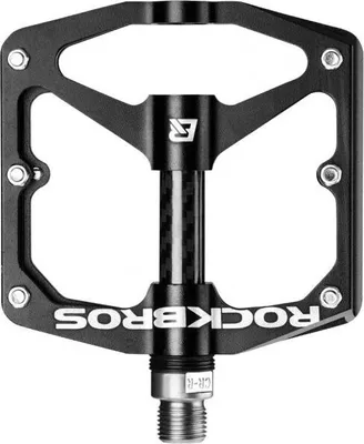 Image de Pédales de vélo Rockbros en aluminium avec picots noir 2017-12EBK