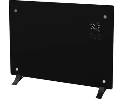 Produktbild von Glas-Wärmekonvektor Eurom Alutherm 1000 Verre 44x62x9 cm 1000 Watt inkl. WiFi schwarz
