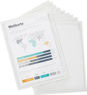 Produktbild von 10 EICHNER Dokumentenhüllen selbstklebend transparent DIN A5