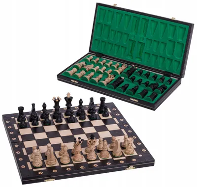 Produktbild von Square Ambasador Black Edition Holzschachspiel 52x52 cm