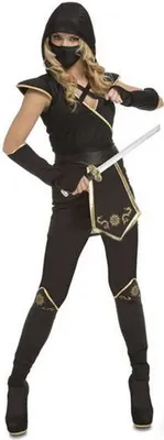 Produktbild von Verkleidung für Erwachsene My Other Me Ninja Schwarz (5 Stücke) - M/L