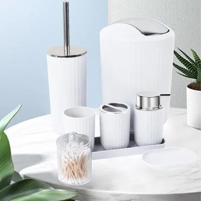 Produktbild von Famanu Badaccessoires Set 8-teilig - Schwarz