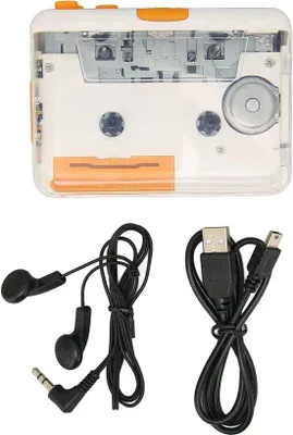 Obrázok produktu pre Bezdrôtový prenosný USB prehrávač kaziet – prevádza kazety do formátu MP3 – s výstupom na slúchadlá – USB konektor