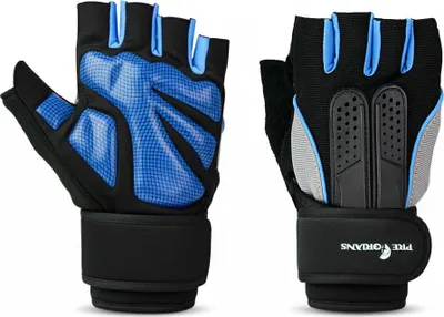 Produktbild von Trainingshandschuhe Damen Herren in Größe M Blau Handschuhe für Krafttraining Handschuhe Gewichtheben Fitness Gym