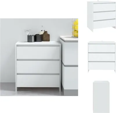 Produktbild von vidaXL Sideboard Weiß 70x41x75 cm Holzwerkstoff - Sideboards