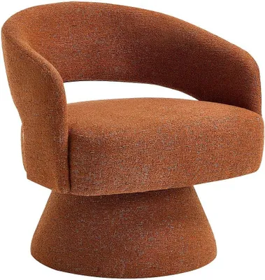 Produktbild von Drehsessel aus Chenille-Stoff Terrakotta FEDOTE