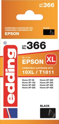 Produktbild von edding Tintenpatrone EDD-366 schwarz Epson T1811