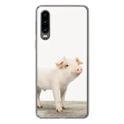 Produktbild von MuchoWow® Handyhülle Schutzhülle Hülle für Huawei P30 Ferkel - Groß - Tiere - Rosa - Jungen - Mädchen - Kinder Silikon Softcase Handy Hülle - Kartenbesitzer