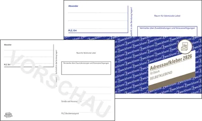 Produktbild von Avery Zweckform 2826, Adressaufkleberheft, A6, selbstklebend, 10 Blatt
