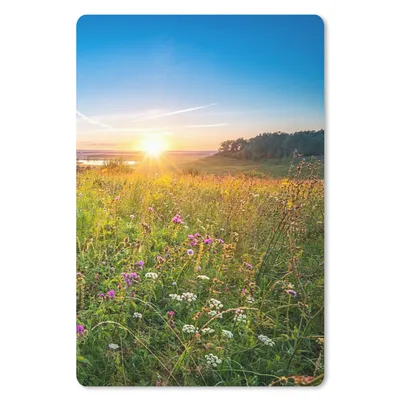 Produktbild von MuchoWow® Mauspad Mousepad Sonne - Gras - Blumen 18x27 cm - Mousepads - Maus Mat - Pad - Mausunterlage