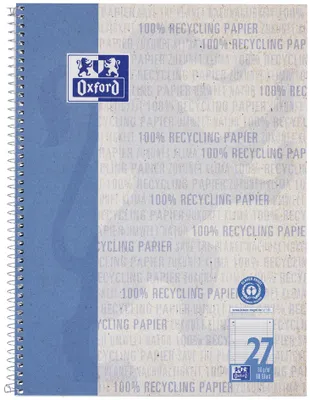 Produktbild von Oxford Collegeblock "Recycling" DIN A4+ 120 Blatt kariert