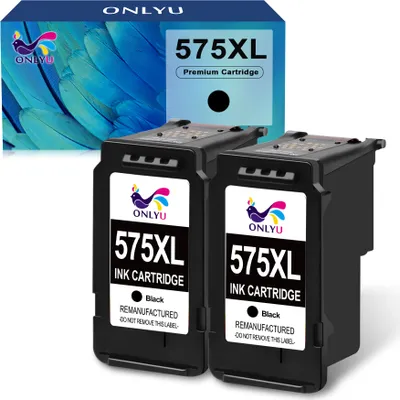 Produktbild von ONLYU 2er Schwarz für CANON PG-575 576 XXL Druckerpatronen Tintenpatrone (für Pixma TS3550i TS3551i TR4750i TR4751i)