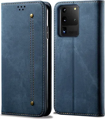 Image de Galaxy S20 Ultra Case, étui portefeuille en cuir avec fermeture magnétique et fonction stand pour Samsung Galaxy S20 Ultra Samsung Galaxy S20 Ultra Bleu